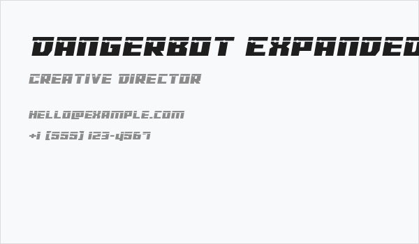 Dangerbot Expanded Laser Expanded Business Card