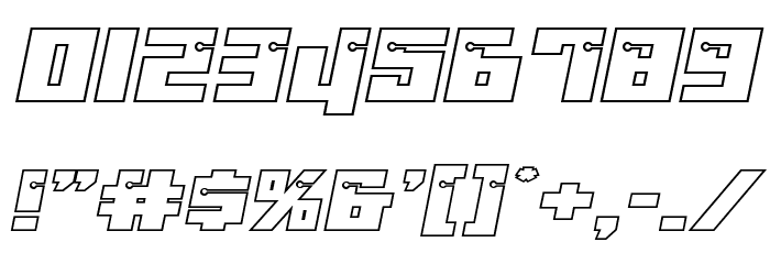 Dangerbot Expanded Outline Expanded Outline Font OTHER CHARS