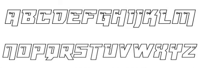 Dangerbot Expanded Outline Expanded Outline फ़ॉन्ट अपरकेस