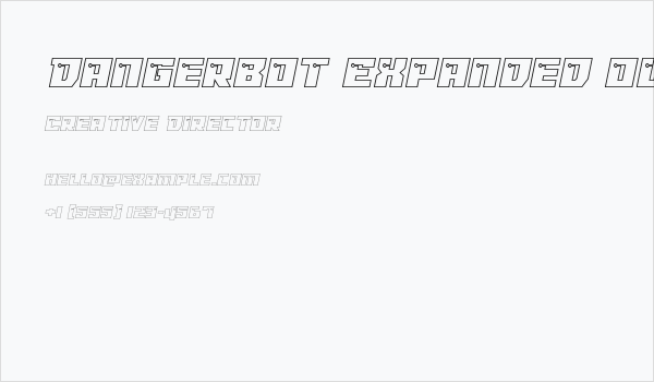 Dangerbot Expanded Outline Expanded Outline Business Card