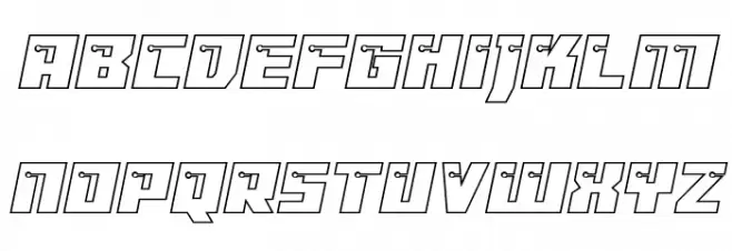 Dangerbot Expanded Outline Expanded Outline फ़ॉन्ट लोअरकेस