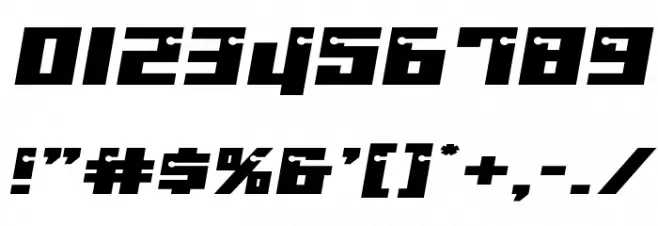 Dangerbot Extra-Expanded Expanded Font OTHER CHARS
