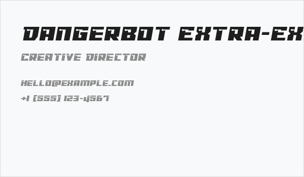 Dangerbot Extra-Expanded Expanded Business Card