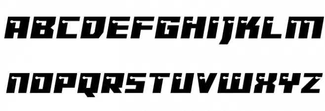 Dangerbot Extra-Expanded Expanded फ़ॉन्ट लोअरकेस