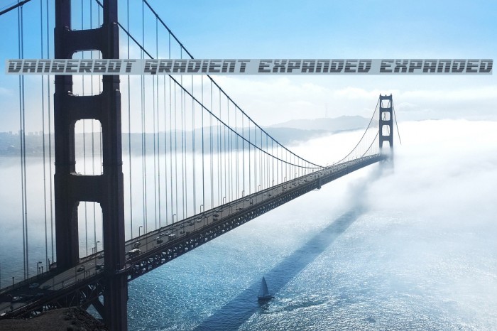 Dangerbot Gradient Expanded Expanded Font examples