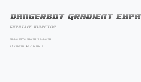 Dangerbot Gradient Expanded Expanded Business Card