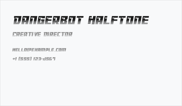 Dangerbot Halftone Business Card