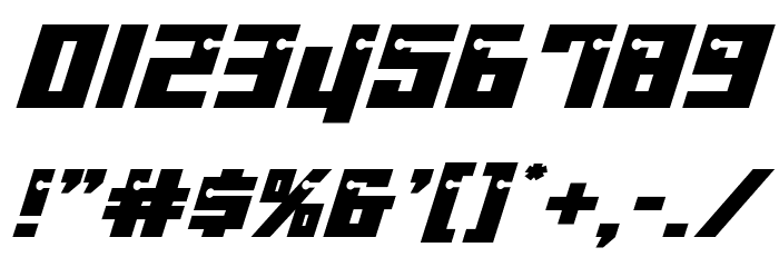 Dangerbot Italic Italic Font OTHER CHARS