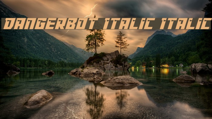 Dangerbot Italic Italic Font examples