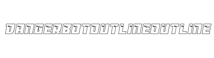 Dangerbot Outline Outline  Fuentes Gratis Descargar