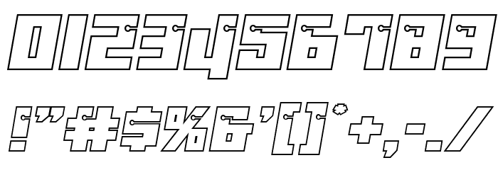 Dangerbot Outline Outline Font OTHER CHARS