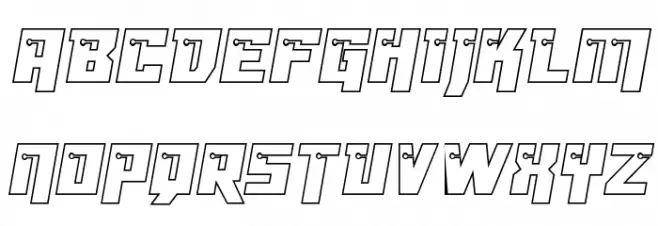 Dangerbot Outline Outline Polices MAJUSCULES