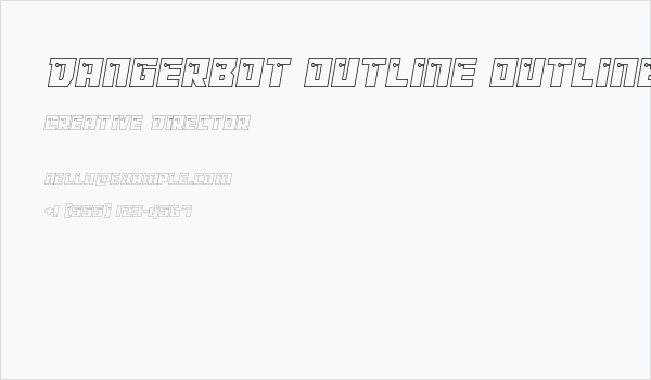 Dangerbot Outline Outline Business Card