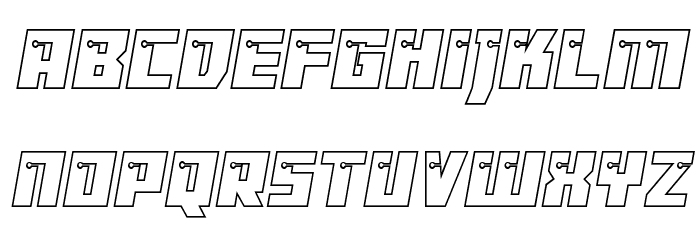 Dangerbot Outline Outline Font LOWERCASE