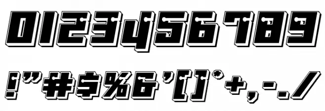 Dangerbot Punch Font OTHER CHARS