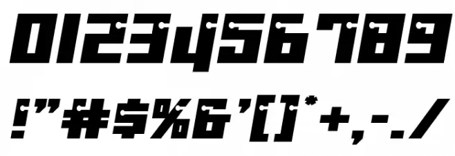 Dangerbot Font OTHER CHARS