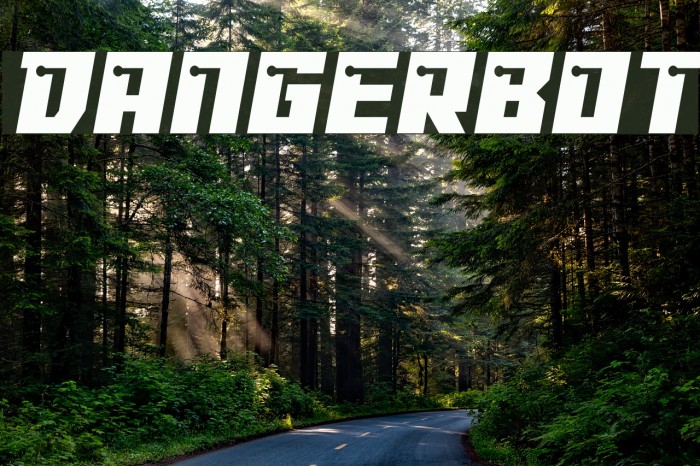 Dangerbot Font examples