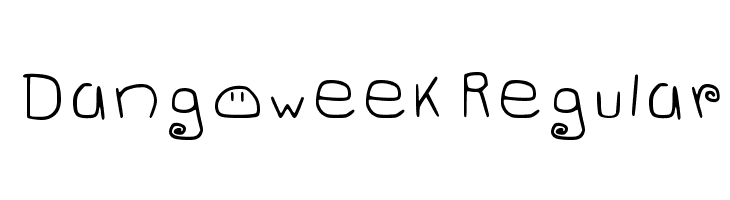 Dangoweek Regular  font caratteri gratis