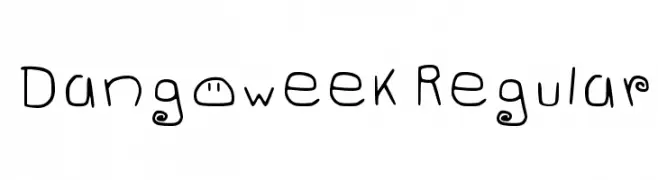 Dangoweek Regular  Скачать бесплатные шрифты