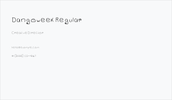 Dangoweek Regular Business Card