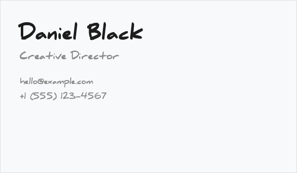 Daniel Black Business Card