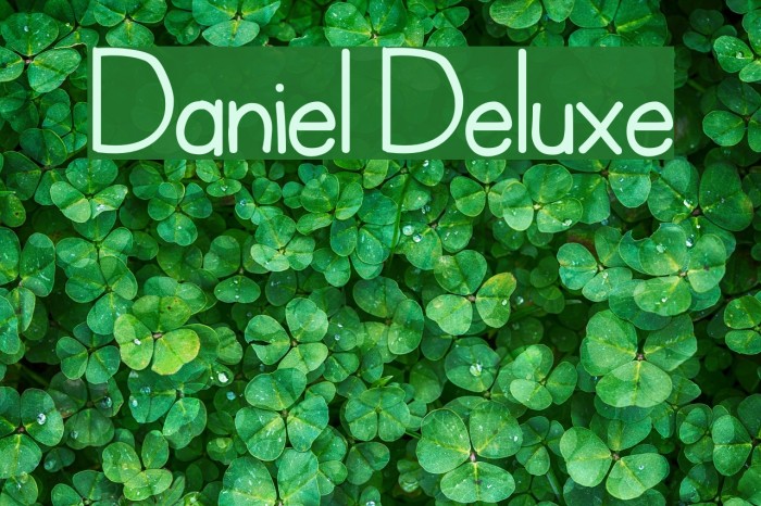 Daniel Deluxe Font examples