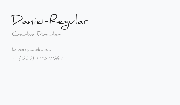 Daniel-Regular Business Card