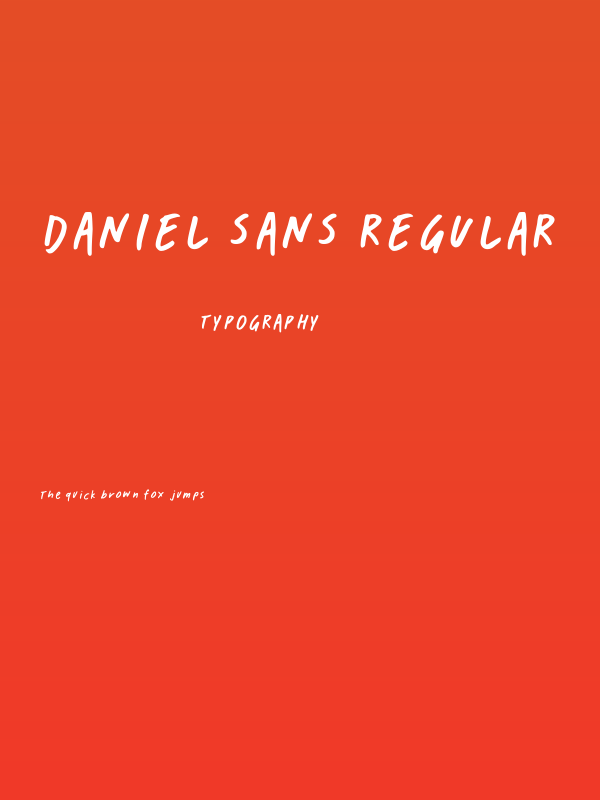 Daniel Sans Regular Poster