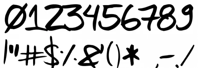 Daniel Werneck's Handwriting Font OTHER CHARS
