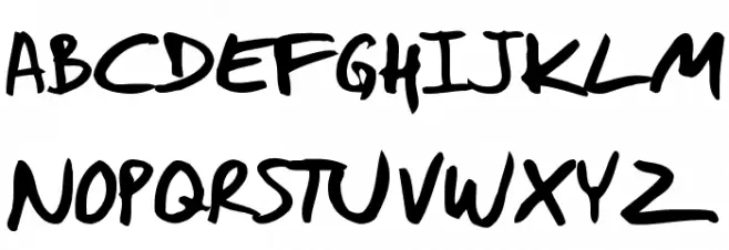 Daniel Werneck's Handwriting 字体 大写