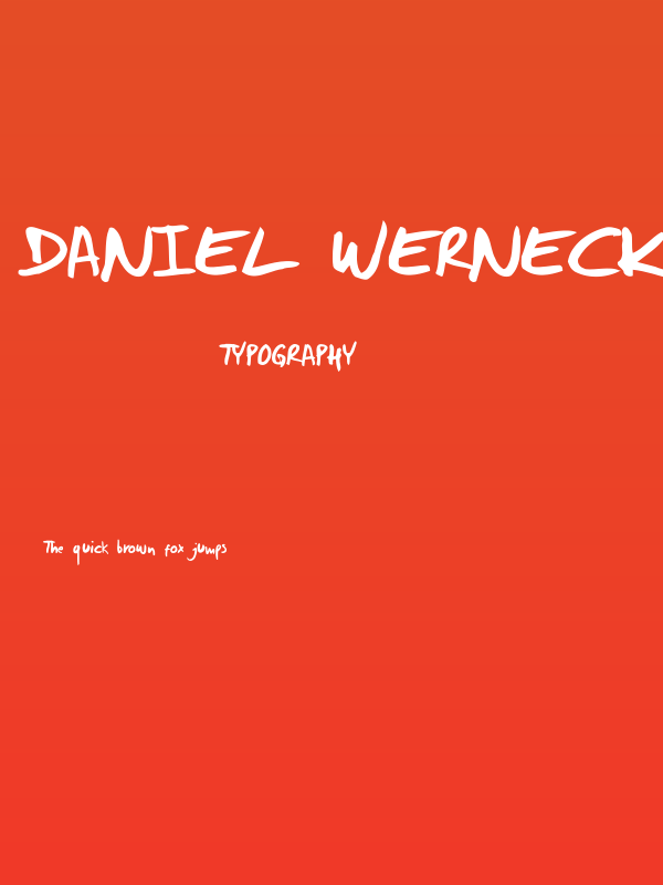 Daniel Werneck's Handwriting Poster
