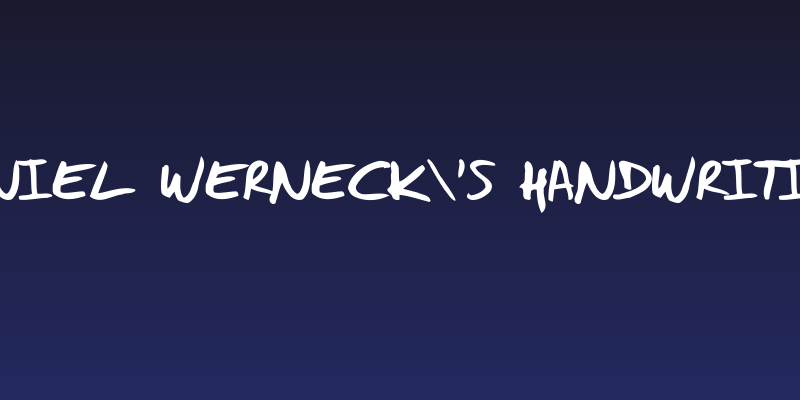 Daniel Werneck's Handwriting Social Header