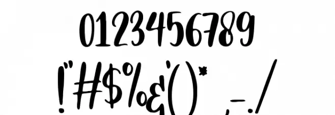 Daniela Charming Шрифта ДРУГИЕ символов