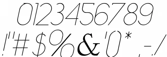 Daniela Italic Font OTHER CHARS