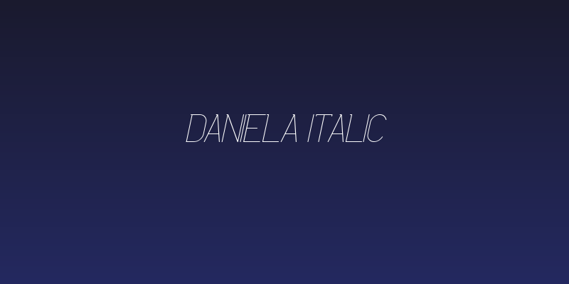 Daniela Italic Social Header