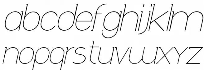 Daniela Italic फ़ॉन्ट लोअरकेस
