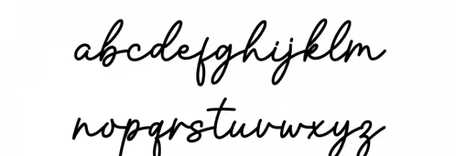 Daniella फ़ॉन्ट लोअरकेस