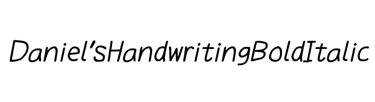 Daniel's Handwriting Bold Italic Font