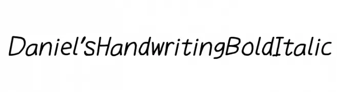 Daniel's Handwriting Bold Italic  Fuentes Gratis Descargar