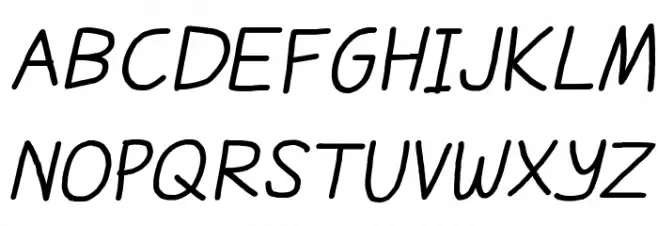 Daniel's Handwriting Bold Italic 字体 大写