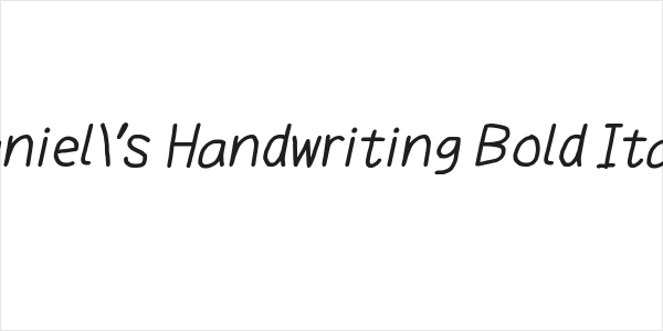 Daniel's Handwriting Bold Italic Logo