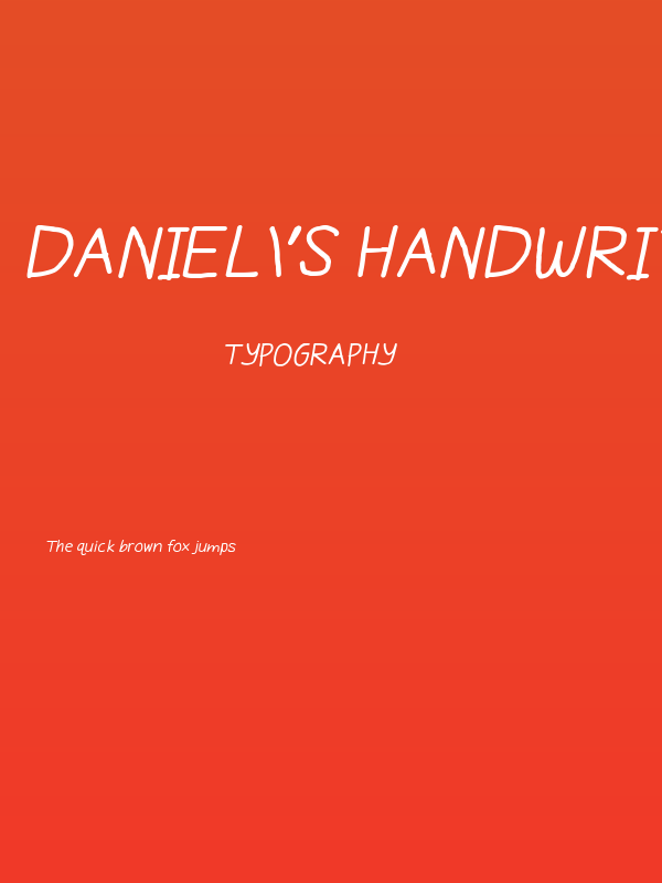 Daniel's Handwriting Bold Italic Poster