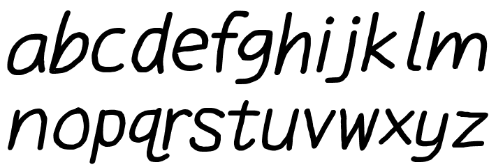 Daniel's Handwriting Bold Italic Font LOWERCASE