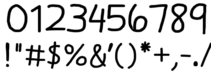 Daniel's Handwriting Bold Font OTHER CHARS