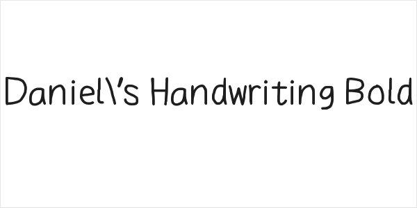 Daniel's Handwriting Bold Logo