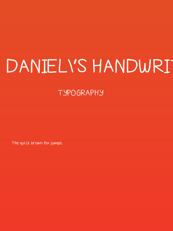 Daniel's Handwriting Bold Poster