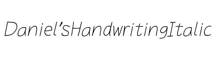 Daniel's Handwriting Italic  les polices de caractères gratuit tlcharger