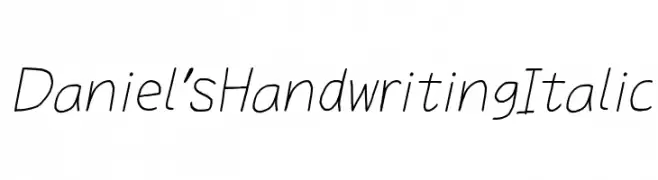 Daniel's Handwriting Italic  Fuentes Gratis Descargar