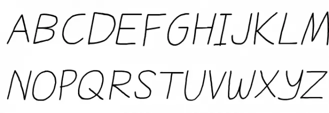 Daniel's Handwriting Italic Шрифта ВЕРХНИЙ
