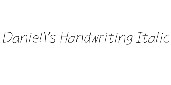 Daniel's Handwriting Italic Logo